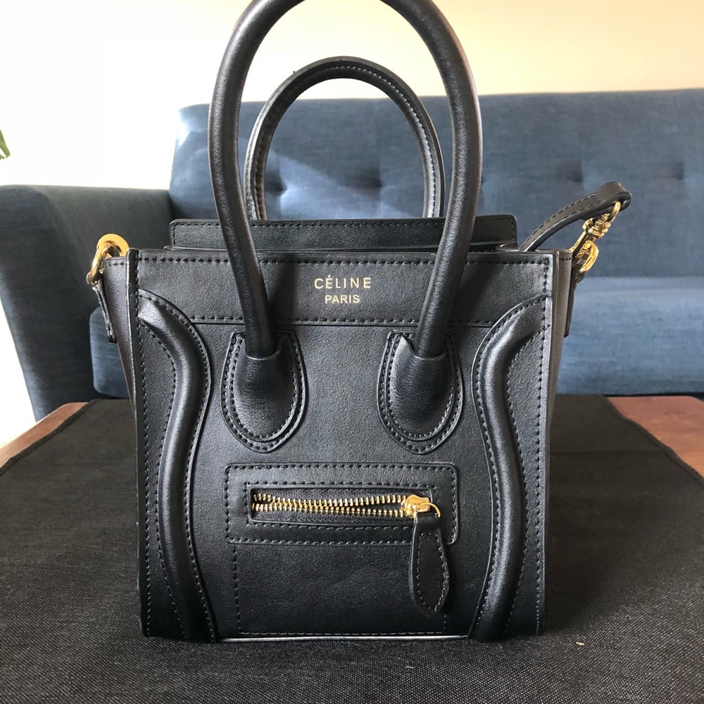 Black micro luggage bag